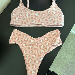 Skatie Pink Leopard Bikini Set